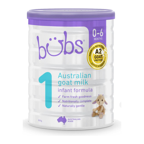 Sữa dê Bubs số 1 (800gr) – Sữa bột chính hãng nhập khẩu Úc cho bé sơ sinh – 6 tháng