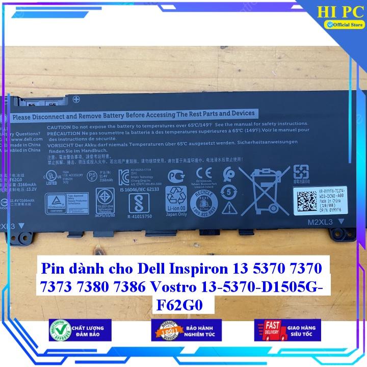 Pin dành cho Dell Inspiron 13 5370 7370 7373 7380 7386 Vostro 13-5370 D1505G F62G0 - Hàng Nhập Khẩu