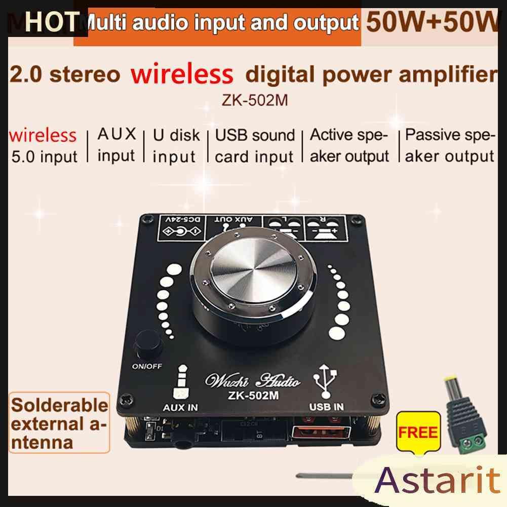 Bảng Mạch Khuếch Đại Âm Thanh ZK-502M Mini Bluetooth 5.0 50WX2
