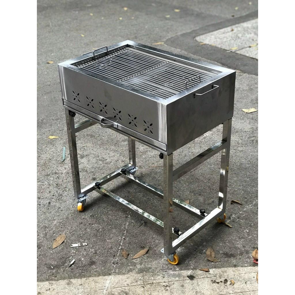 LÒ NƯỚNG THAN INOX NGOÀI TRỜI NHIỀU SIZE, BẾP NƯỚNG BBQ ĐỨNG NGOÀI TRỜI CÓ BÁNH XE