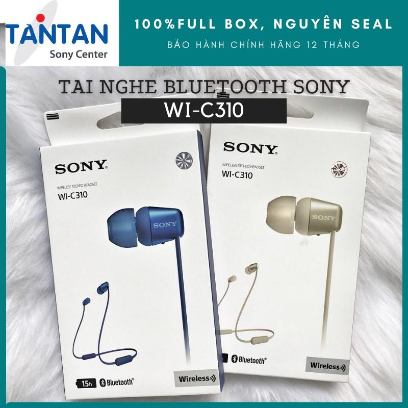 Tai Nghe BLUETOOTH 5.0 Sony WI-C310 | Siêu nhẹ 19g - Pin 15h - Sạc nhanh - Nghe gọi chất lượng cao - Âm thanh đậm chất | Hàng Chính Hãng