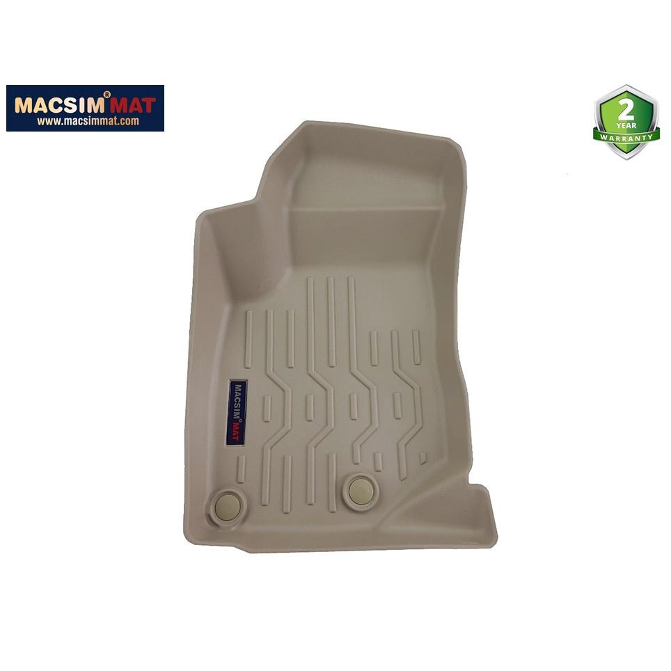 Thảm lót sàn xe ô tô Peugoet 2008 Nhãn hiệu Macsim chất liệu nhựa TPV cao cấp màu be - 2 hàng ghế