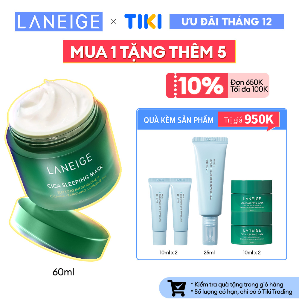 Mặt Nạ Ngủ Phục Hồi Laneige Cica Sleeping Mask 60Ml