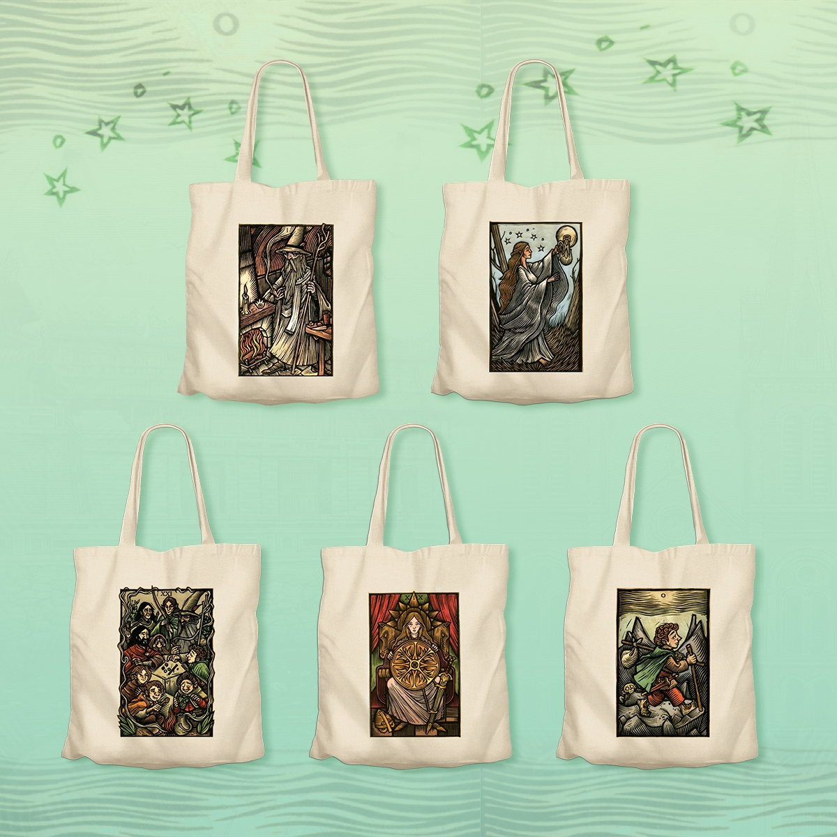 Túi canvas Tarot (Tùy chọn)