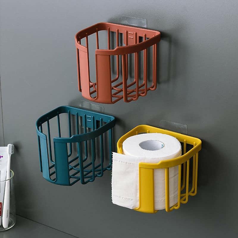 Giỏ đựng giấy vệ sinh, đồ dùng nhà tắm bằng nhựa dán tường tiện dụng