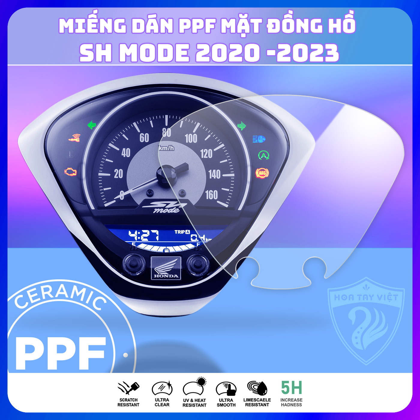 PPF SH mode bảo vệ mặt đồng hồ xe Sh mode PPF chống trầy mặt đồng hồ xe SH mode
