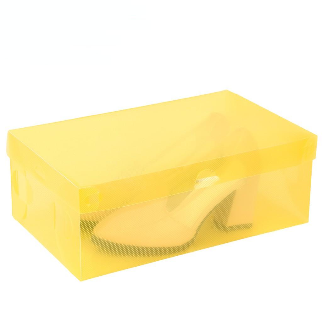Hộp nhựa đựng giày trong suốt nhiều màu sắc tùy chọn (HGT01