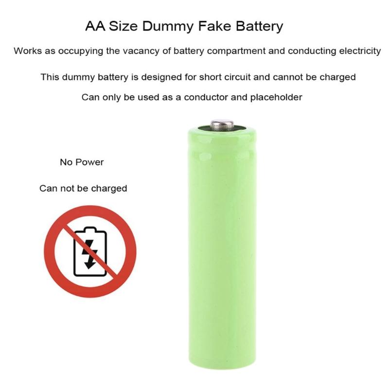 6V LR6 AA Dummy Pin AA Cáp loại bỏ pin với công tắc thay thế pin 4pcs 1.5V AA cho đèn LED Điện tử