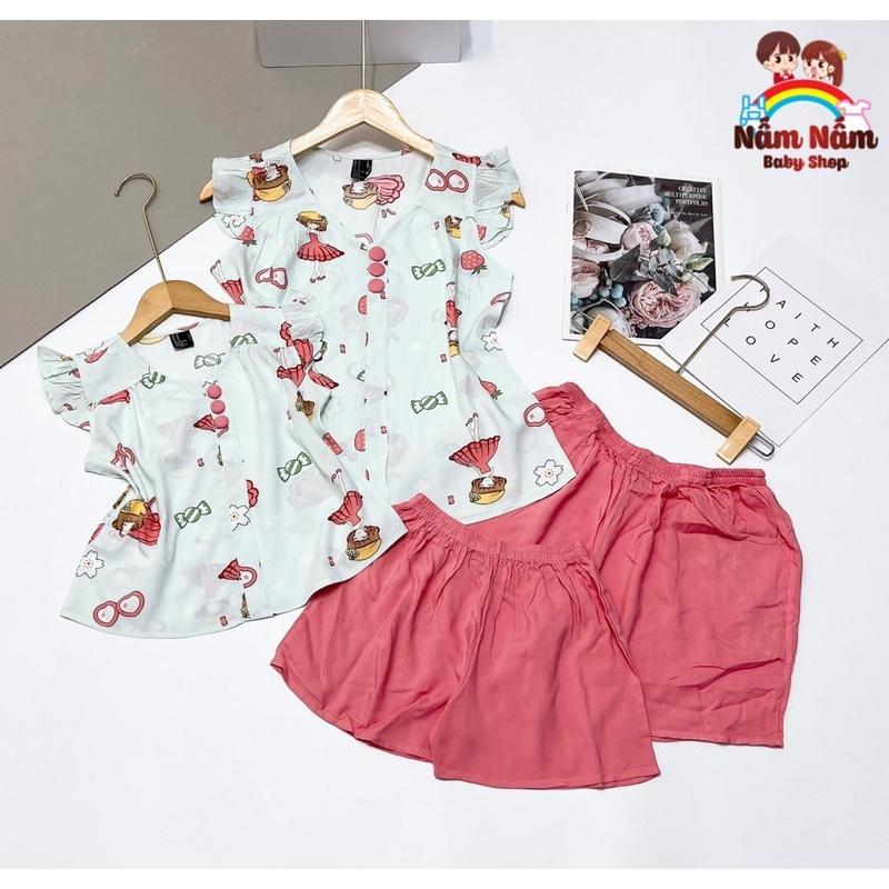 Set đồ đôi mẹ và bé chất lanh