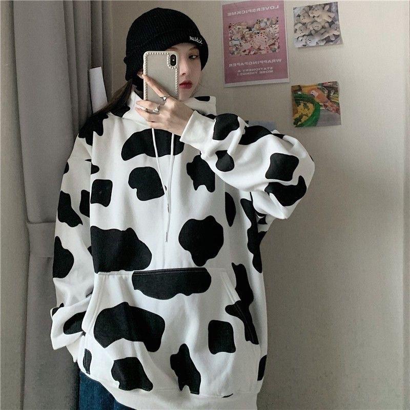 Áo Hoodie Bò Sữa Form rộng Unisex Nam Nữ Couple - Lana Store