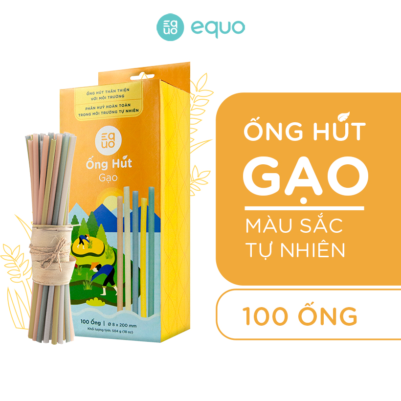 Ống hút gạo màu sắc tự nhiên (100 ống)