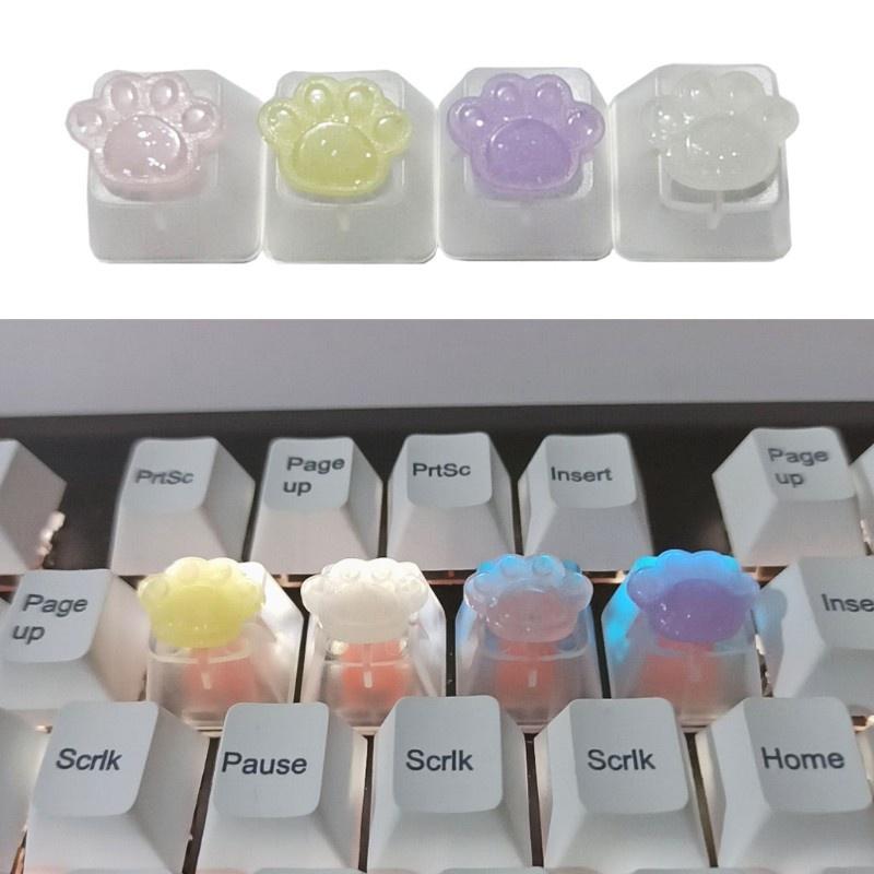 HSV Keycap Games Backlit Cat Paw DIY Key Cap Mechanical Keyboards Keycaps for Mechanical Keyboards R4 Height Cherry Mx Axis