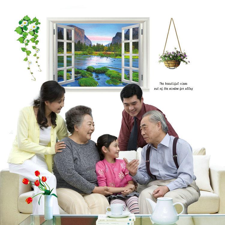 Decal cửa sổ suối AY893