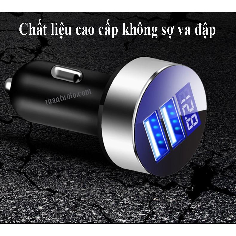 Tẩu sạc ô tô 2 cổng sạc