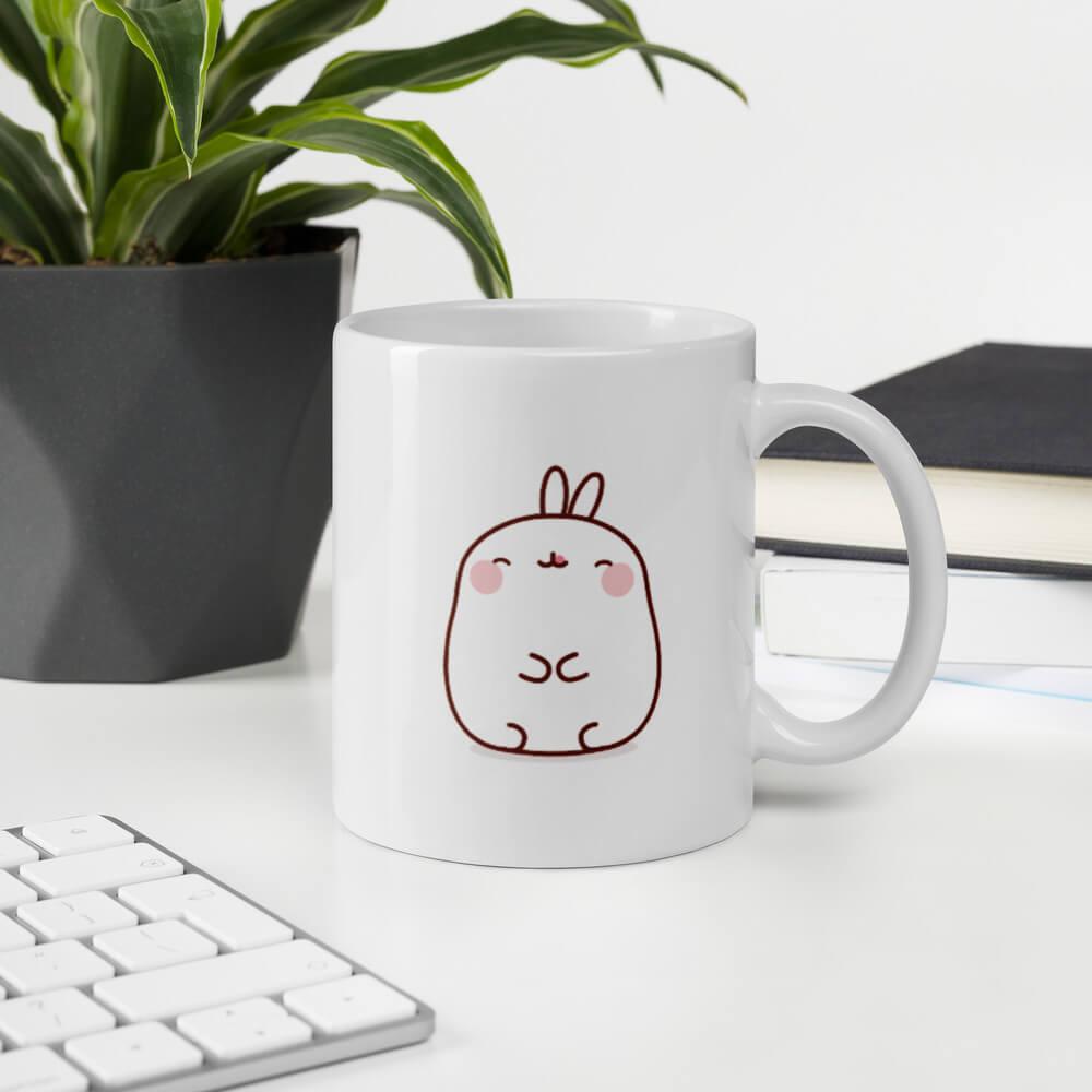 Cốc sứ hình thỏ Molang dễ thương 2