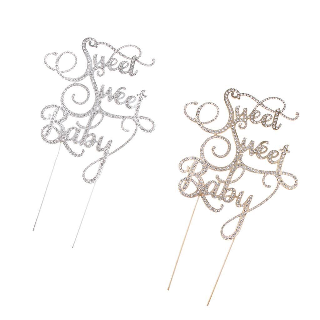Sweet Sweet Baby Rhinestone Cake Topper Baby Shower Party Cake Decor