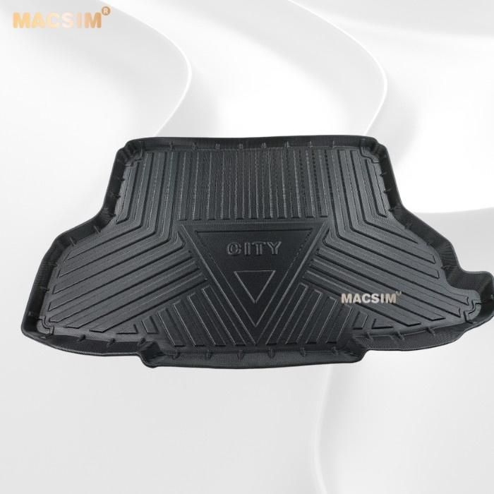 Thảm lót cốp xe ô tô Honda City 2015-2018 qd Nhãn hiệu Macsim chất liệu nhựa TPV cao cấp