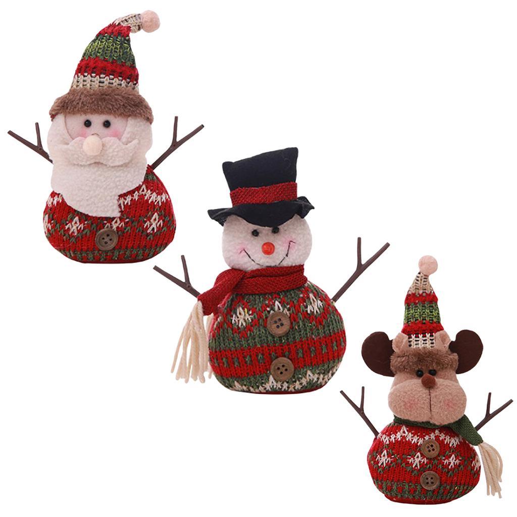Christmas Knit Plush Doll Gift Toy Christmas Ornament Home Decor