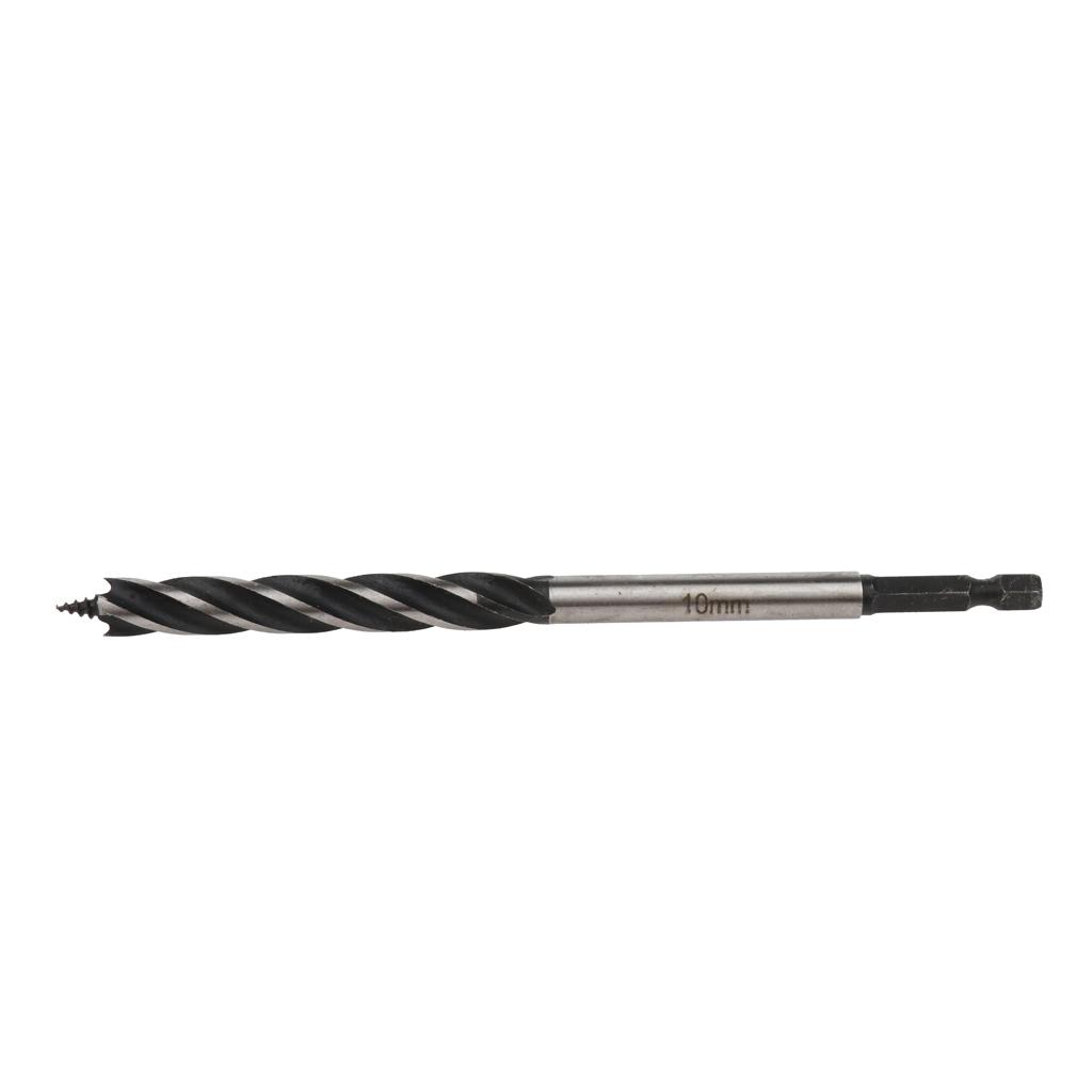 HSS 165mm Brad Point Drill Bit Shank Twist Woodworking Tool 10&amp;12mm