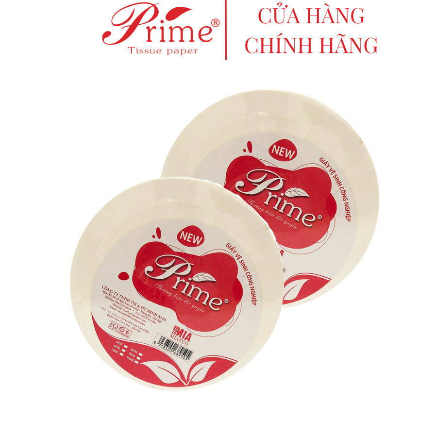 GIẤY VỆ SINH CUỘN LỚN PRIME 2 LỚP - COMBO 2 CUỘN