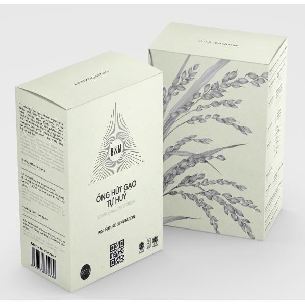 Ống hút gạo Eco B&amp;M - Hộp 500g