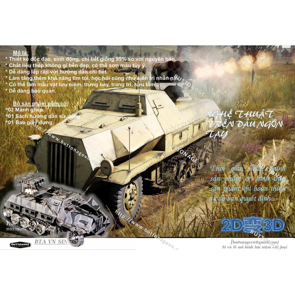 Mô Hình Lắp Ráp 3d BA0905 - Xe phao phản lực tự hành Panzerwerfer 42