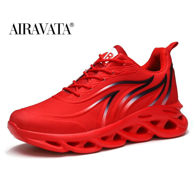 Giày thể thao nam Giày thể thao Giày thể thao Giày chạy bộ thời trang in hốc sole Outdoor Sneakers Sneakers Zapatillas Hombre Color: red Shoe Size: 43