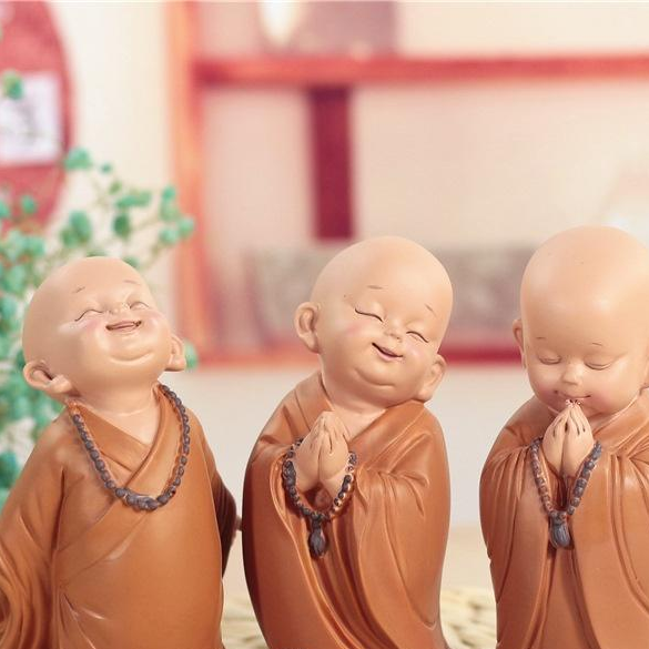 Bộ Tượng 03 Chú Tiểu Vui Vẻ