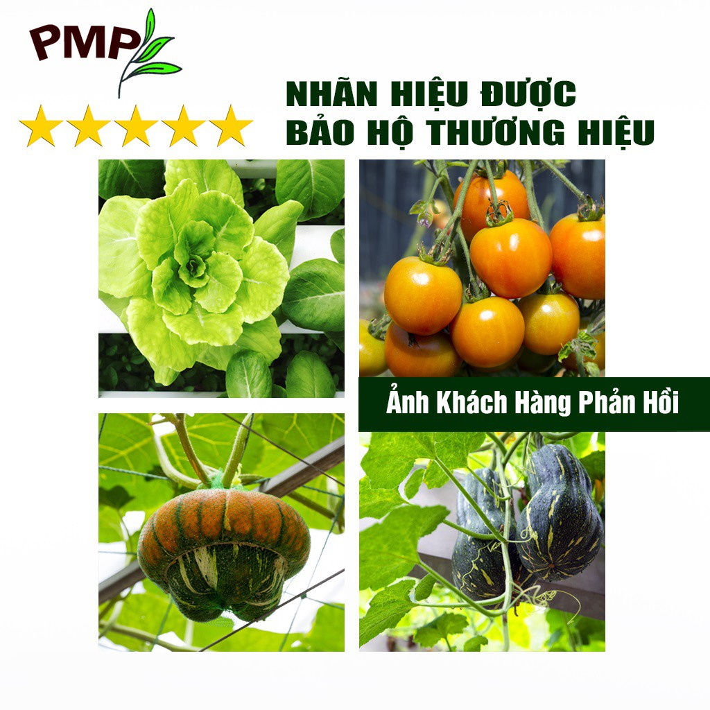 Phân tan chậm vi sinh siêu lân PMP bón cho hoa hồng, cây cảnh, rau sạch dạng viên nén 2kg