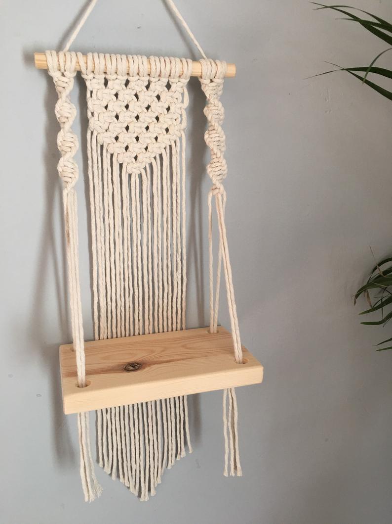 kệ trang trí dây treo tường macrame phong cách boho