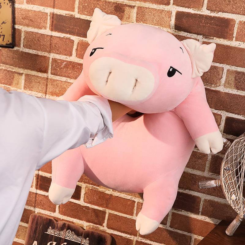 40-75Cm Squishy Heo Búp Bê Nhồi Bông Nằm Sang Trọng Hình Heo Con Đồ Chơi Thú Mềm Mại Plushie Tay Gối Trẻ Em bé An Ủi Tặng