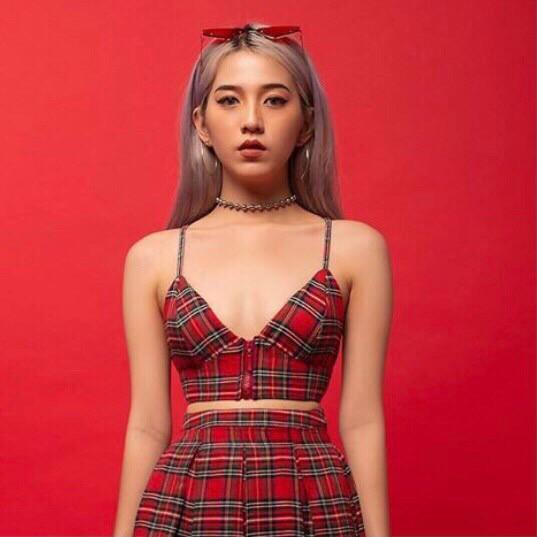 Áo Ngực Khoét Chữ V Caro Đỏ TARTAN - Caro Bralette / Red
