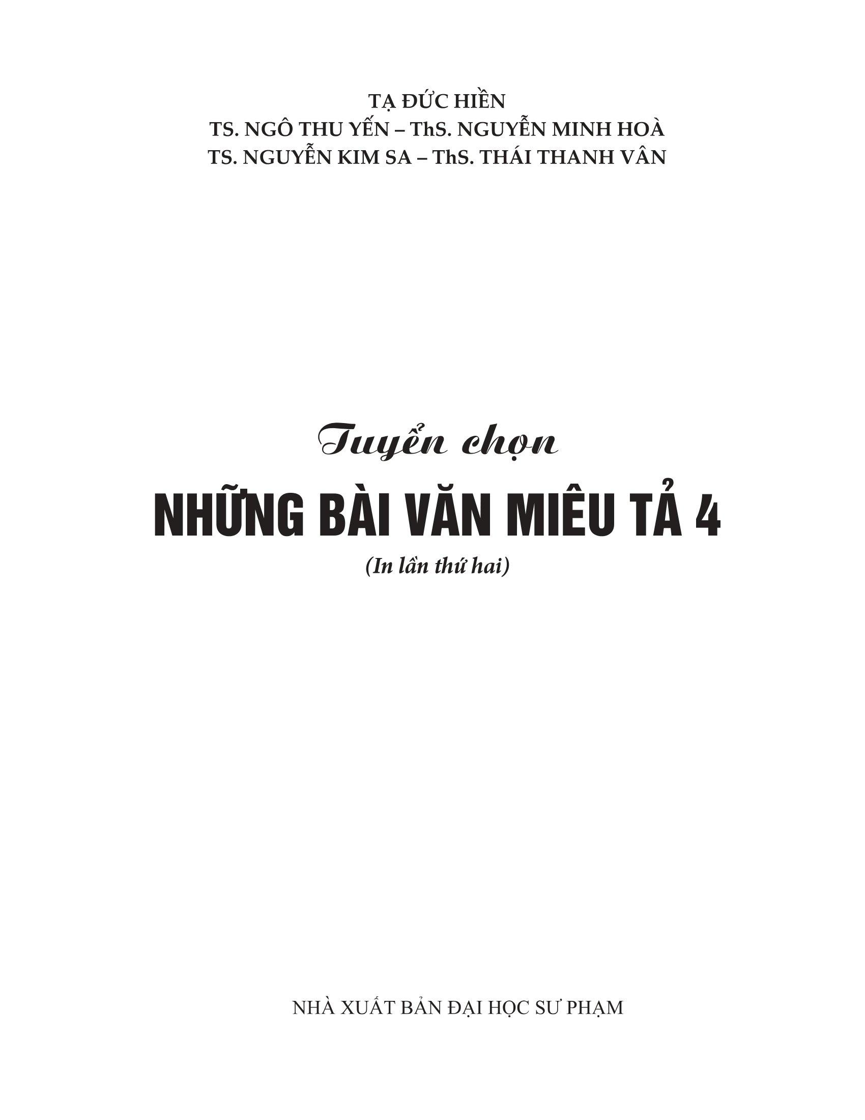 Tuyển Chọn Những Bài Văn Miêu Tả 4