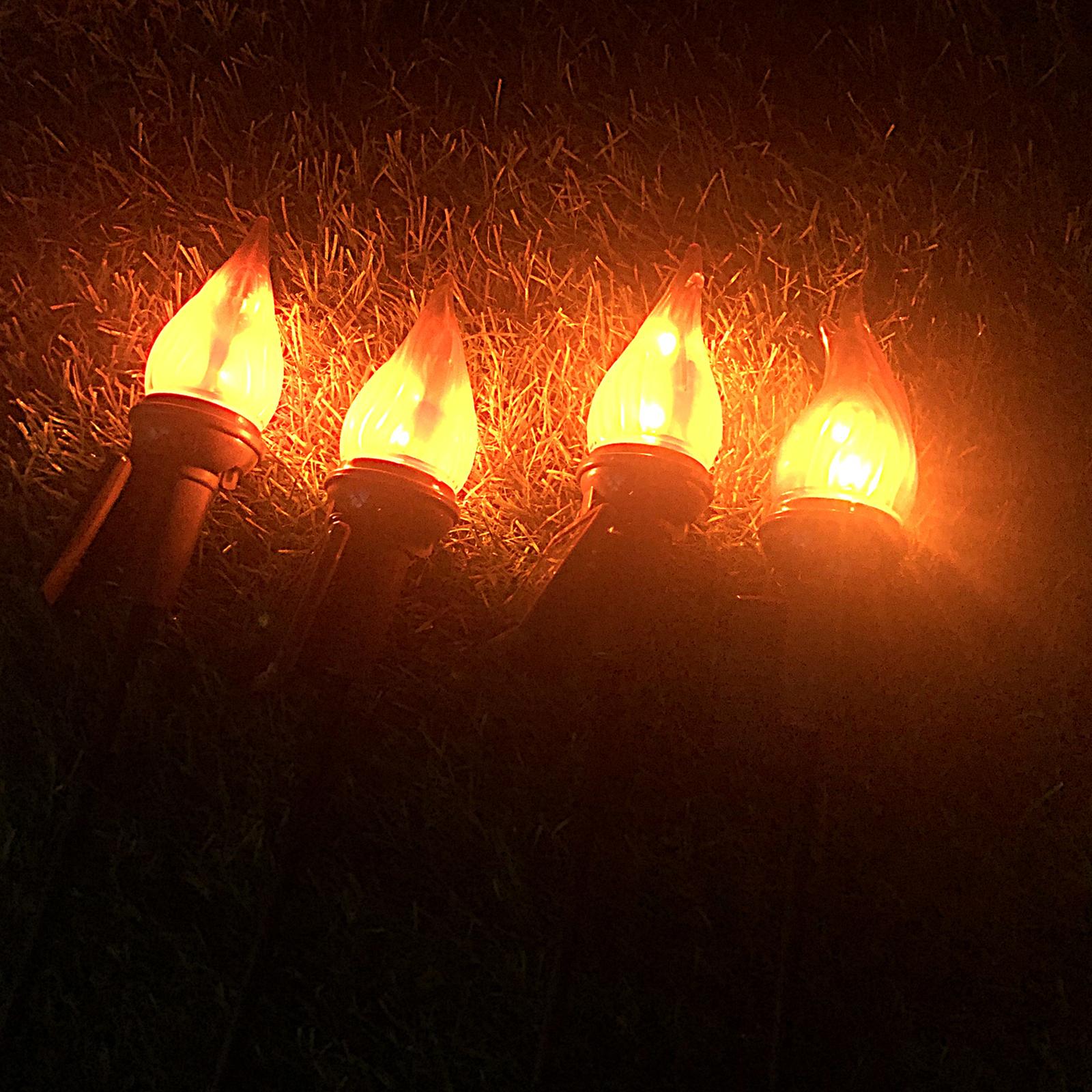 Đèn Năng Lượng Mặt Trời Led Nhấp Nháy Ngọn Lửa Vườn Ngoài Trời