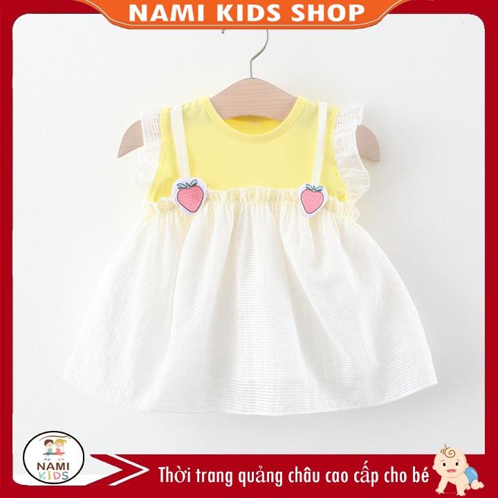 Đầm cánh tiên dâu tây dễ thương cho bé
