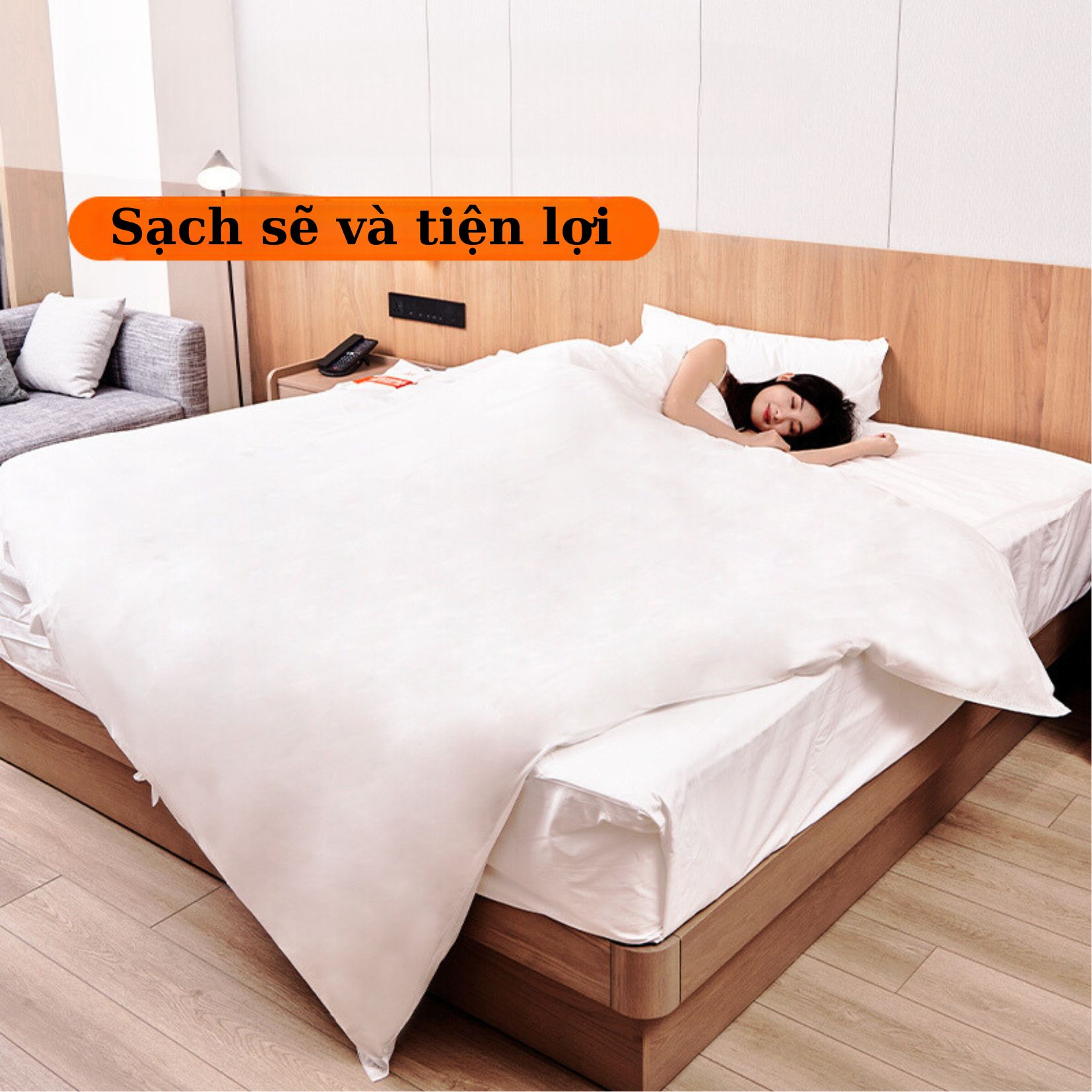 Combo ga, chăn,vỏ gối dùng 1 lần phù hợp cho chuyến công tác, du lịch, khách sạn, vệ sinh, tiện lợi