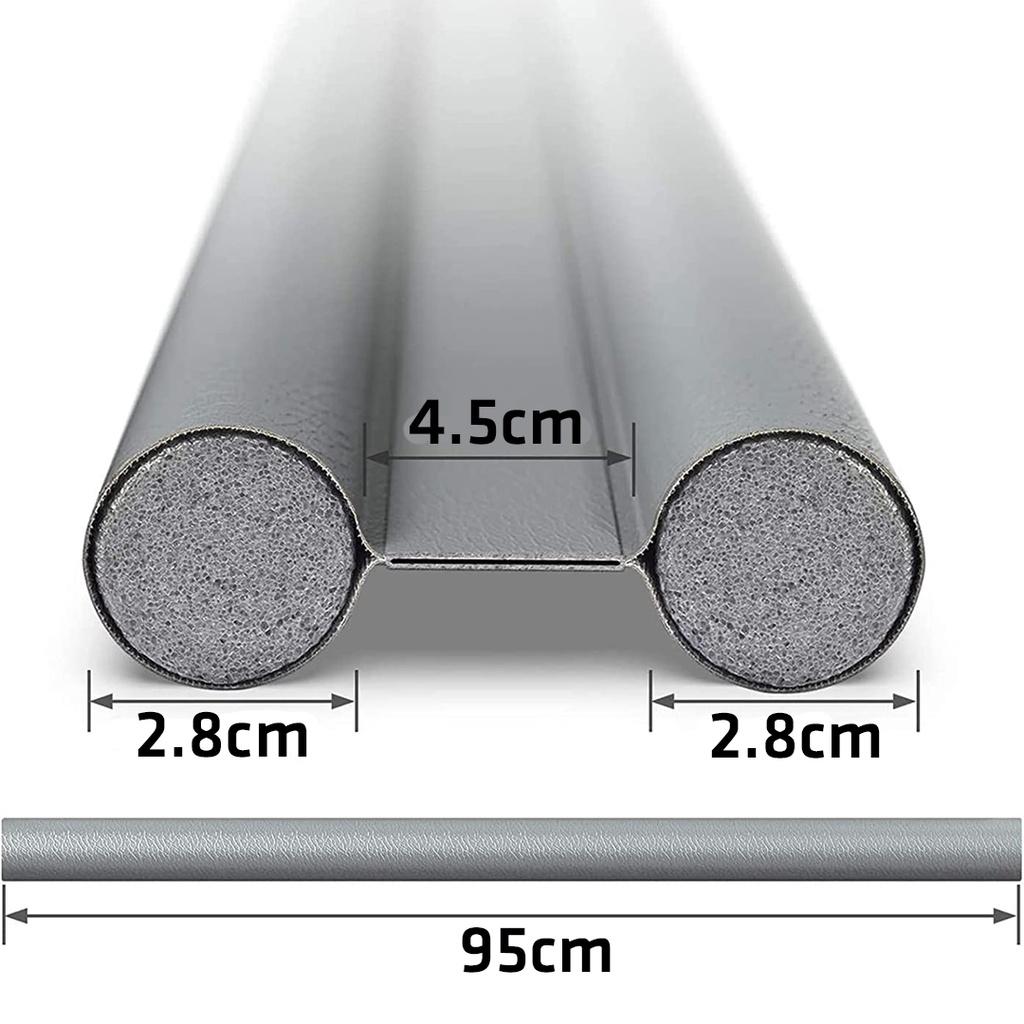 Thanh chặn cửa, nẹp xốp chặn khe hở bọc da, ron cửa ngăn côn trùng, cách âm, ngăn bụi, chống thoát hơi máy lạnh Legaxi