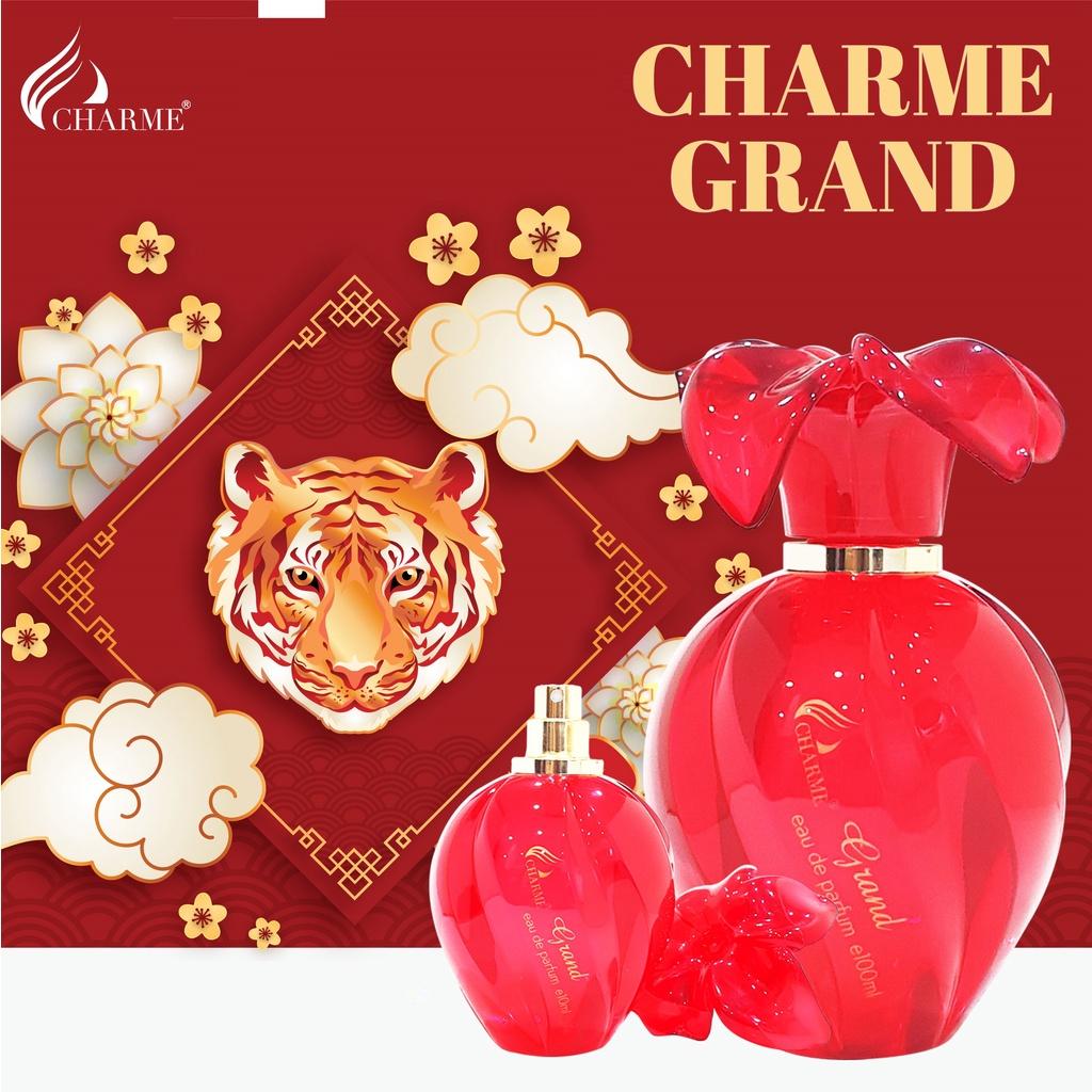 Nước hoa nữ cao cấp, Charme Grand, lưu hương lâu, hương hoa cỏ nhẹ nhàng, nữ tính, 100ml