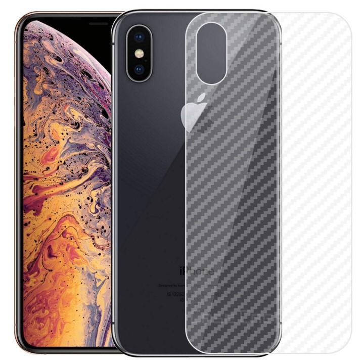 Miếng dán lưng chống trầy cho iPhone Xs Max vân Carbon