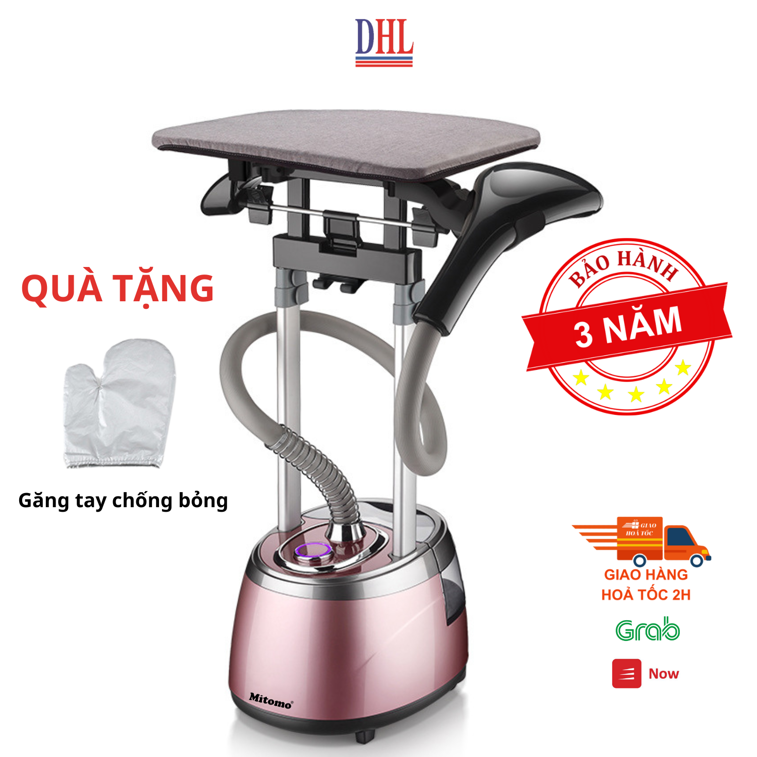 Bàn ủi hơi nước đứng Mitomo GC-559 Công suất 2200W BH 3 năm hàng chính hãng