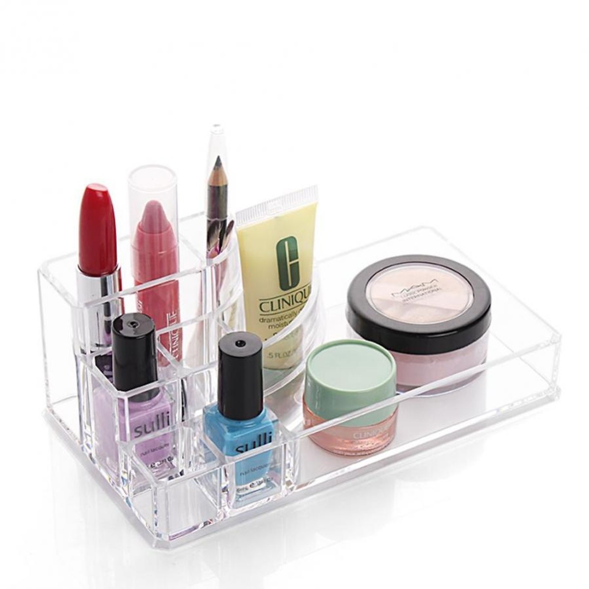 Khay đựng son mỹ phẩm vòng cung 1 tầng 8 ô MULTIFUNCTIONAL COSMETIC &amp; JEWWELRY ORGANIZER -MNS037