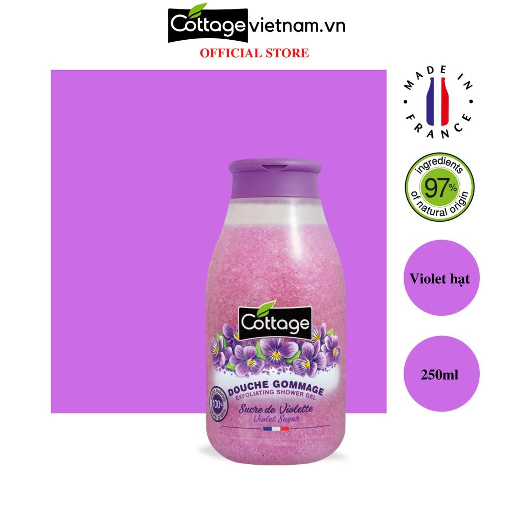 Sữa tắm tẩy tế bào chết Cottage, dung tích 270ml, hương Violet