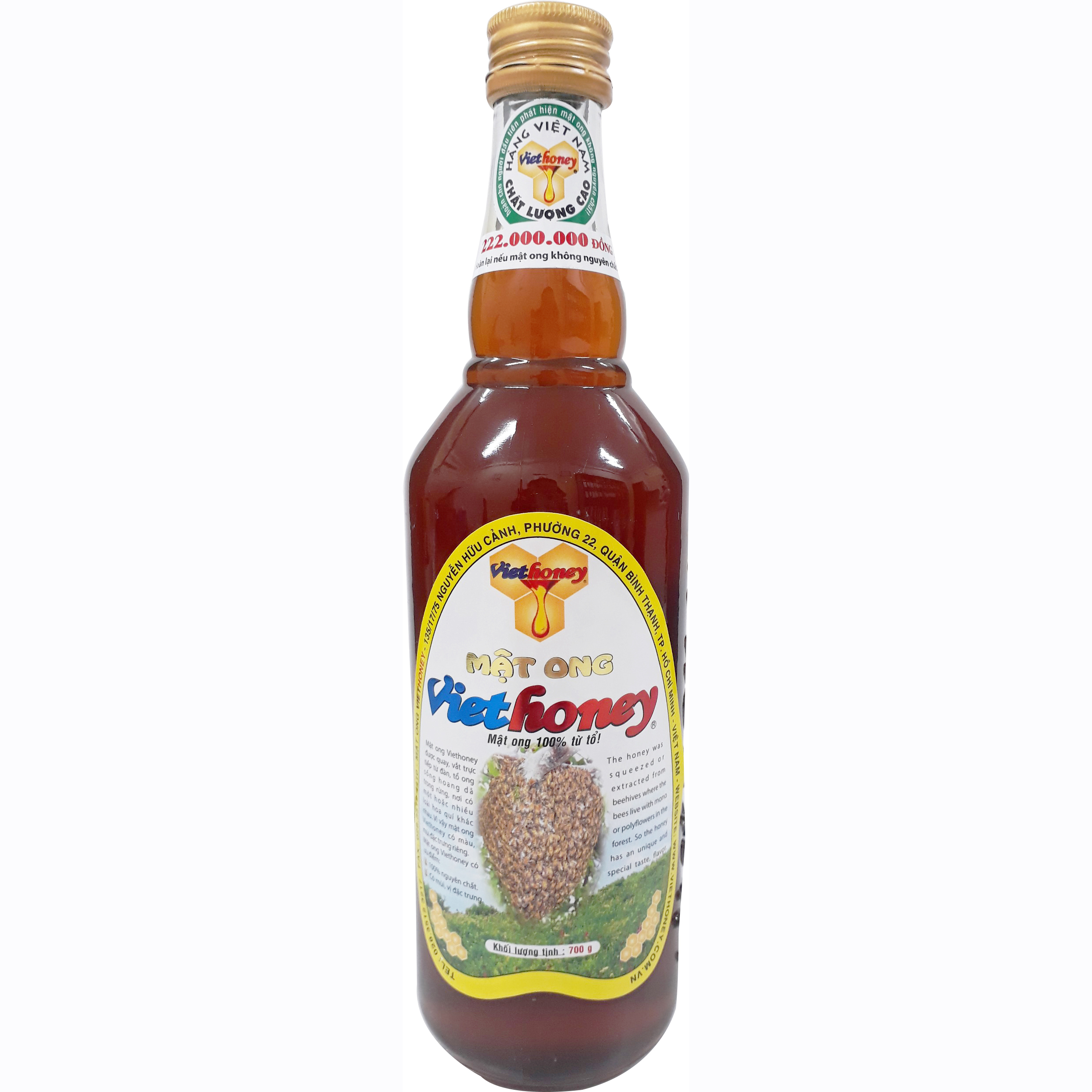 Mật ong Viethoney chai 700g - Mẫu mới