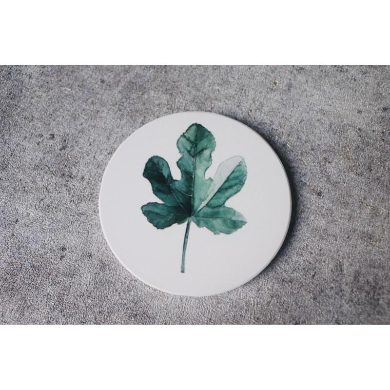 Lót Cốc, Lót Ly Gốm Cao Cấp Vintage Rừng Nhiệt Đới Decor