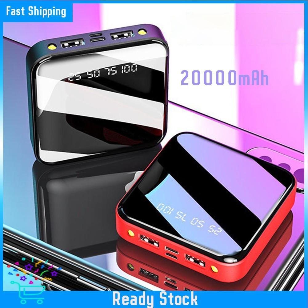Pin Sạc Dự Phòng Mini Có Màn Hình Hiển Thị 20000mah Dành Cho Điện Thoại