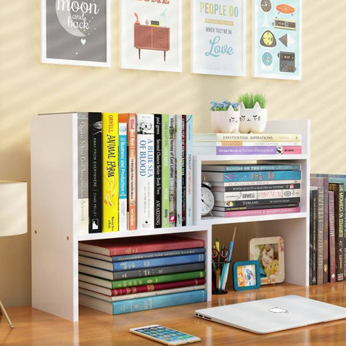 Kệ sách gỗ để bàn văn phòng lắp ghép MS 04