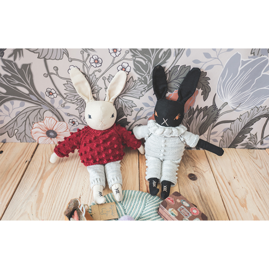 Bộ Kit tự thêu DIY QUÝ NGÀI THỎ - TỰ LÀM DOLL - thú nhồi bông, búp bê hộ mệnh - Handmade Nana Shop