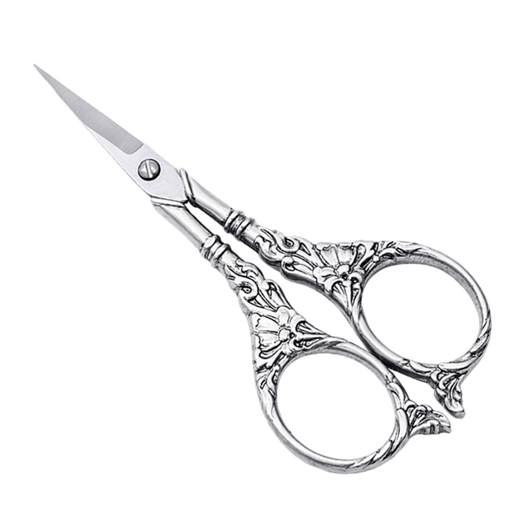 Vintage Style European Stainless Steel Tailor Scissors for Sewing Red