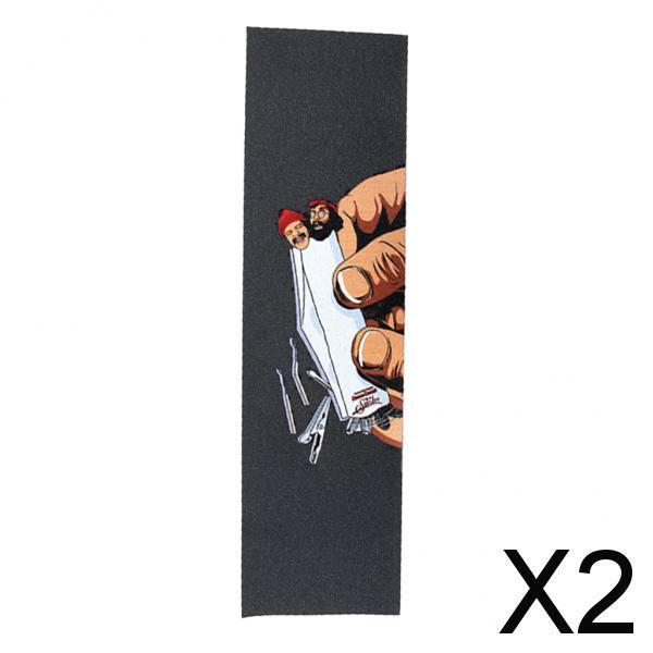 2xLongboard Skateboard Sandpaper Griptape Sand Paper Colorful B