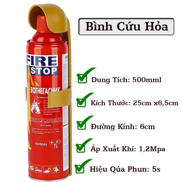 Bình chữa cháy mini 500ml cần thiết cho mọi nhà, xe oto rất tiện dụng và dễ sử dụng